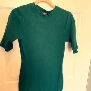 Fashio Nova Short Sleeve Green Dress